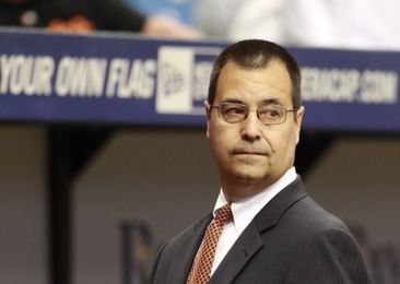 Apr 6, 2015; St. Petersburg, FL, USA; Baltimore Orioles general manager Dan Duquette prior to the game against the Tampa Bay Rays at Tropicana Field. Mandatory Credit: Kim Klement-USA TODAY Sports