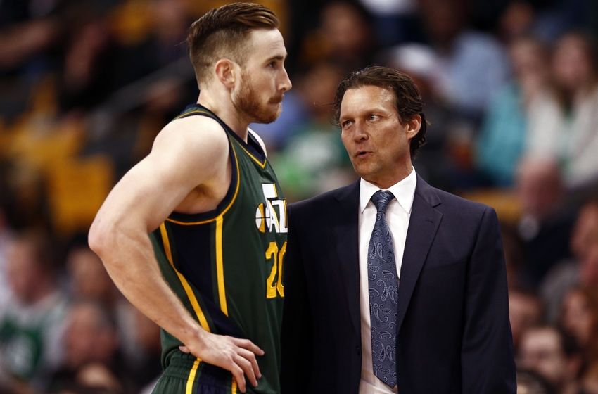 Utah Jazz Gordon Hayward Coach Quin Snyder