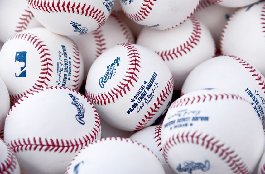 Apr 25, 2016; Anaheim, CA, USA; Major league baseballs rest in a basket for batting practice before the game between the Los Angeles Angels and the Kansas City Royals at Angel Stadium of Anaheim. Mandatory Credit: Jayne Kamin-Oncea-USA TODAY Sports