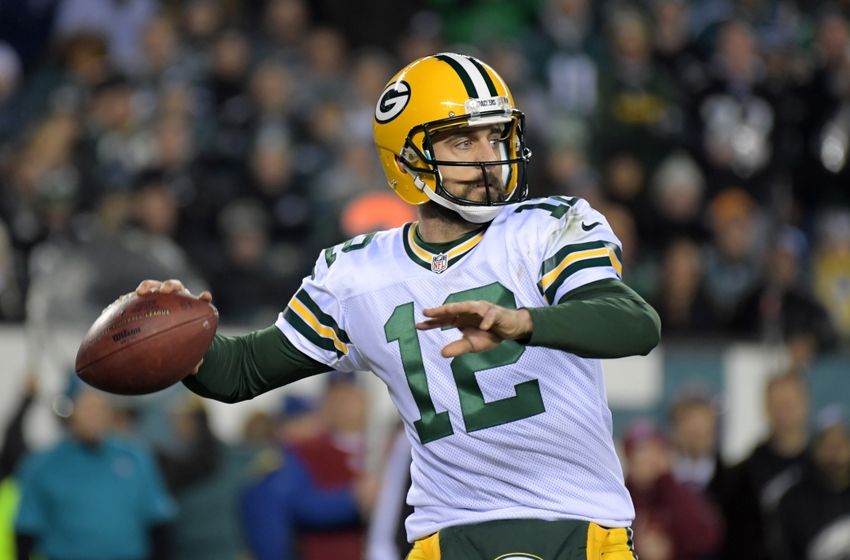 Nov 28, 2016; Philadelphia, PA, USA; Green Bay Packers quarterback Aaron Rodgers (12) throws a pass against the Philadelphia Eagles during a NFL football game at Lincoln Financial Field.The Packers defeated the Eagles 27-13. Mandatory Credit: Kirby Lee-USA TODAY Sports