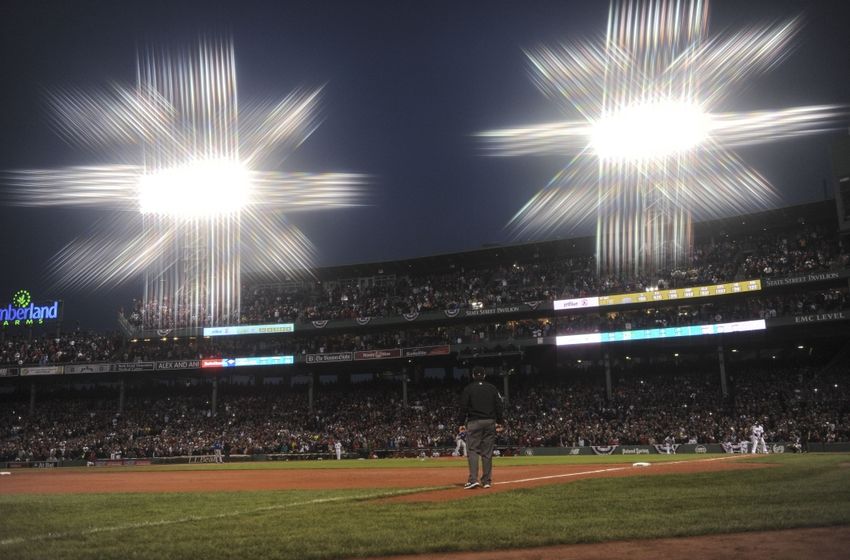 Oct 2, 2016; Boston, MA, USA; (EDITORS NOTE: a star filter used in the creation of this image) Boston Red Sox designated hitter <a rel=