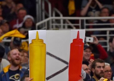 Dec 17, 2015; St. Louis, MO, USA; St. Louis Rams fans holds a sign referencing the Color Rush uniforms during the game between the St. Louis Rams and the Tampa Bay Buccaneers during the second half at the Edward Jones Dome. Mandatory Credit: Jasen Vinlove-USA TODAY Sports