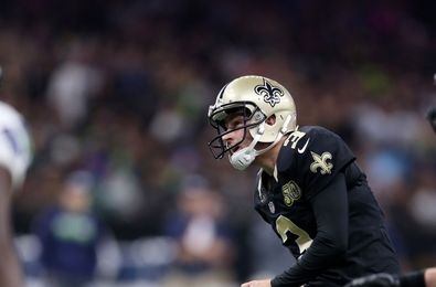 Oct 30, 2016; New Orleans, LA, USA; New Orleans Saints kicker Wil Lutz (3) kicks a field goal in the second half against the Seattle Seahawks at the Mercedes-Benz Superdome. The Saints won, 25-20. Mandatory Credit: Chuck Cook-USA TODAY Sports
