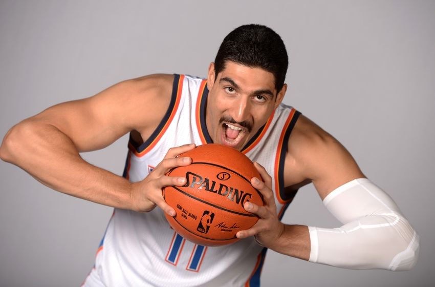 Sep 23, 2016; Oklahoma City, OK, USA; Oklahoma City Thunder center Enes Kanter (11) poses for portraits during Oklahoma City Thunder media day at Chesapeake Energy Arena. Mandatory Credit: Mark D. Smith-USA TODAY Sports