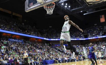 Oct 8, 2016; Uncasville, CT, USA; Boston Celtics forward Jaylen Brown (7) goes up for a dunk in the 2nd quarter during a pre-season game at Mohegan Sun Arena. Mandatory Credit: Wendell Cruz-USA TODAY Sports