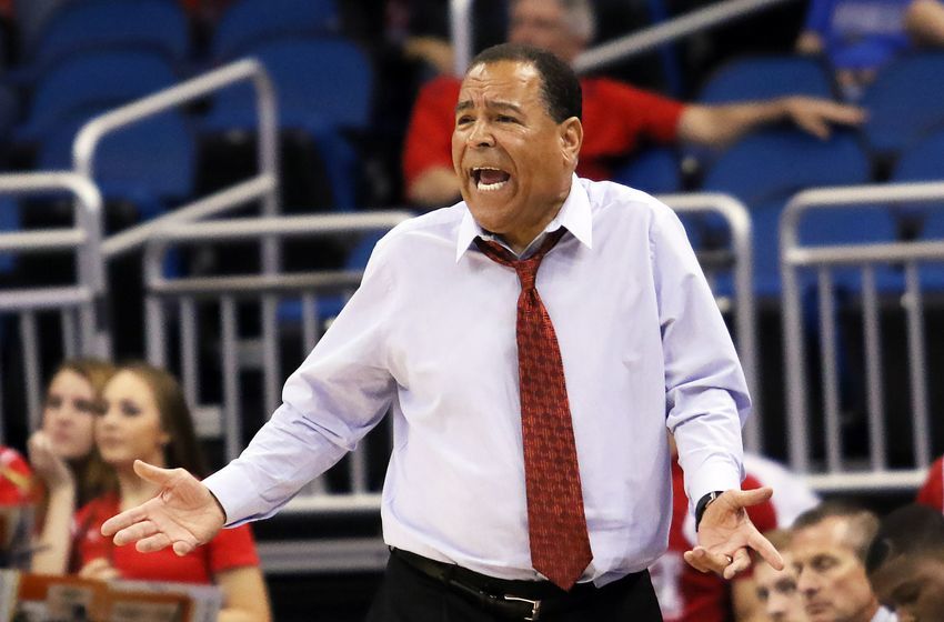 Mar 11, 2016; Orlando, FL, USA; Houston Cougars head coach Kelvin Sampson reacts from the bench in the second half against the Tulane Green Wave during the AAC Tournament at the Amway Center. The Tulane Green Wave won 72-69. Mandatory Credit: Logan Bowles-USA TODAY Sports