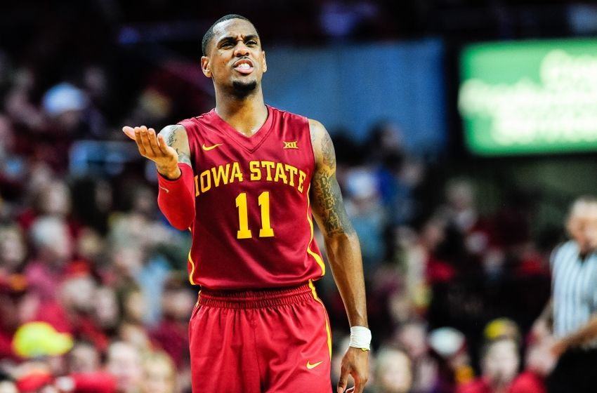 Dec 1, 2016; Ames, IA, USA; Iowa State Cyclones guard Monte Morris (11) reacts during the second half against the Cincinnati Bearcats at James H. Hilton Coliseum. Cincinnati won 55-54. Mandatory Credit: Jeffrey Becker-USA TODAY Sports