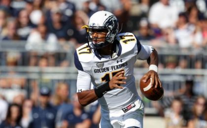 Kent State QB Mylik Mitchell has decent tools but isn't surrounded by a great supporting cast. Mandatory Credit: Matthew O'Haren-USA TODAY Sports