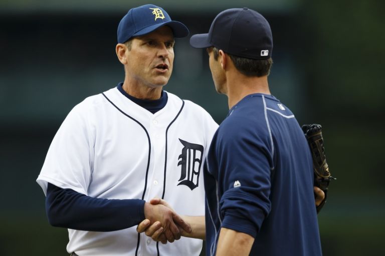 Jim Harbaugh to coach Detroit Tigers in spring training game