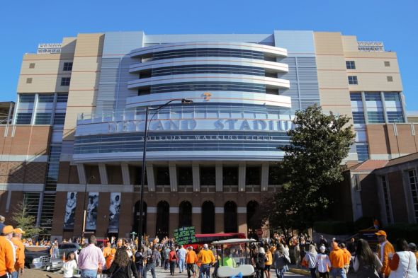 Nov 14, 2015; Knoxville, TN, USA; General view of Neyland Stadium before the game between the Tennessee Volunteers and the North Texas Mean Green. Mandatory Credit: Randy Sartin-USA TODAY Sports
