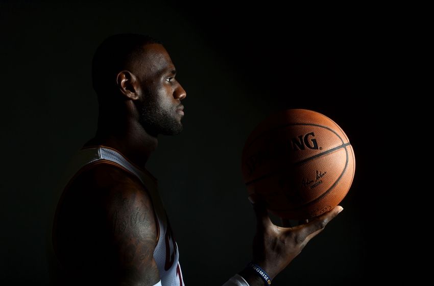 Sep 26, 2016; Cleveland, OH, USA; Cleveland Cavaliers forward LeBron James (23) poses for a photo during media day at Cleveland Clinic Courts. Mandatory Credit: Ken Blaze-USA TODAY Sports