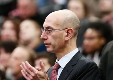 Jan 21, 2016; Denver, CO, USA; NBA commissioner Adam Silver watches from the stands in the second quarter of the game between the Denver Nuggets and the Memphis Grizzlies at the Pepsi Center. Mandatory Credit: Isaiah J. Downing-USA TODAY Sports