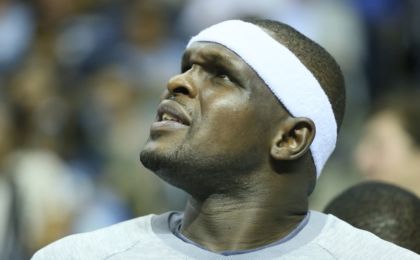 Oct 30, 2016; Memphis, TN, USA; Memphis Grizzlies forward Zach Randolph sits on the bench during the first quarter against the Washington Wizards at FedExForum. Mandatory Credit: Nelson Chenault-USA TODAY Sports
