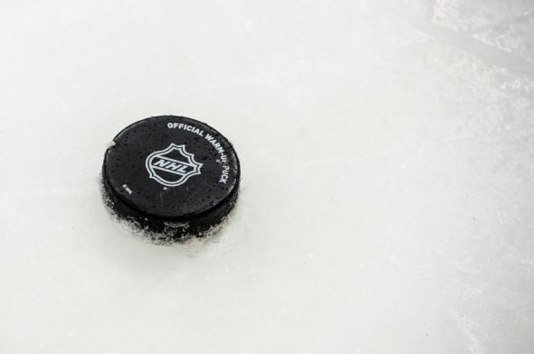 Nov 12, 2015; Dallas, TX, USA; A view of hockey puck before the game between the Dallas Stars and the Winnipeg Jets at the American Airlines Center. Mandatory Credit: Jerome Miron-USA TODAY Sports