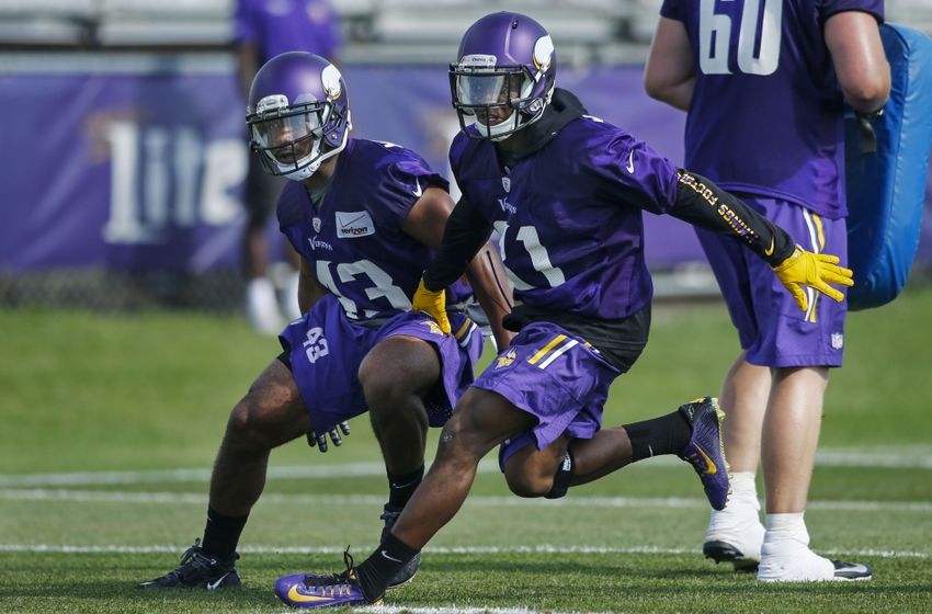 Jul 27, 2015; Mankato, MN, USA; Minnesota Vikings running back ...