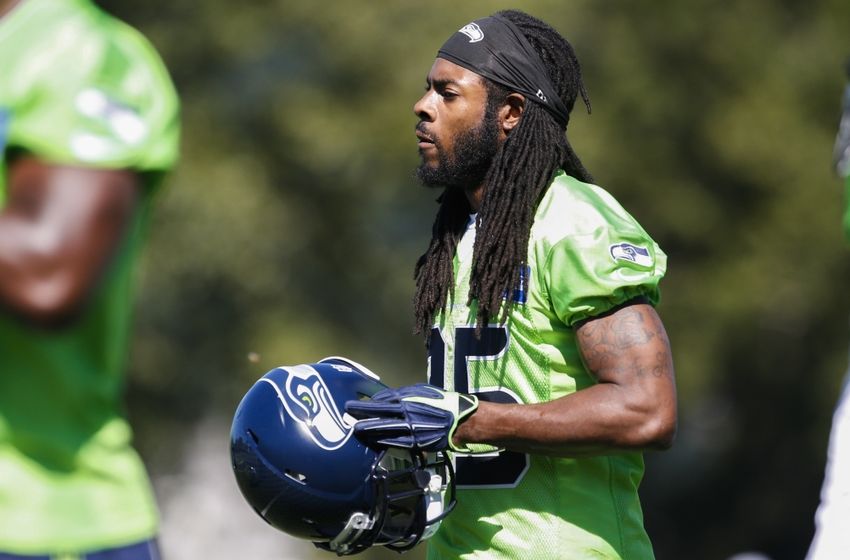 Jul 31, 2015; Renton, WA, USA; Seattle Seahawks cornerback Richard ...