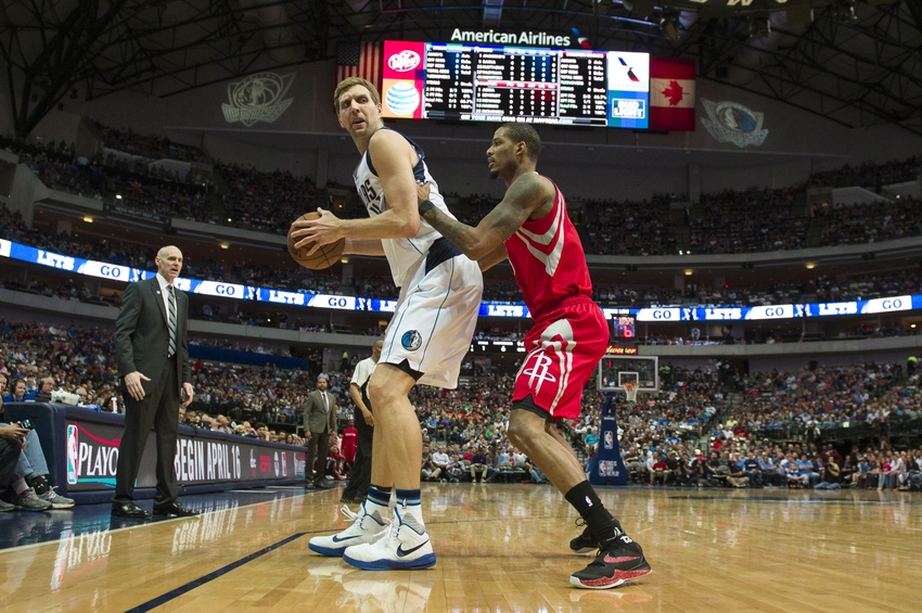 Dirk Nowitzki, Dallas Mavericks, Trevor Ariza, Houston Rockets