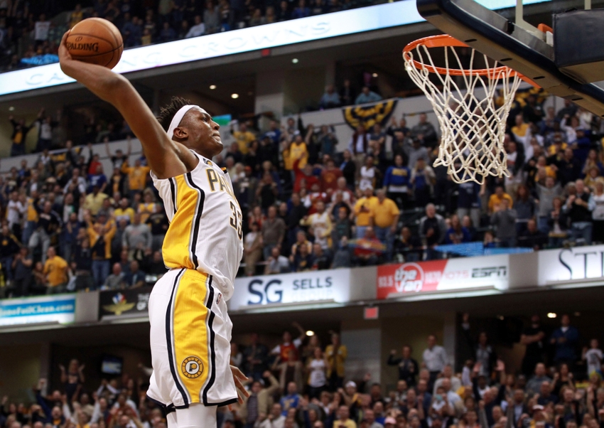 Indiana Pacers center Myles Turner (33) is in my FanDuel dialed picks lineup for the day. Mandatory Credit: Brian Spurlock-USA TODAY Sports