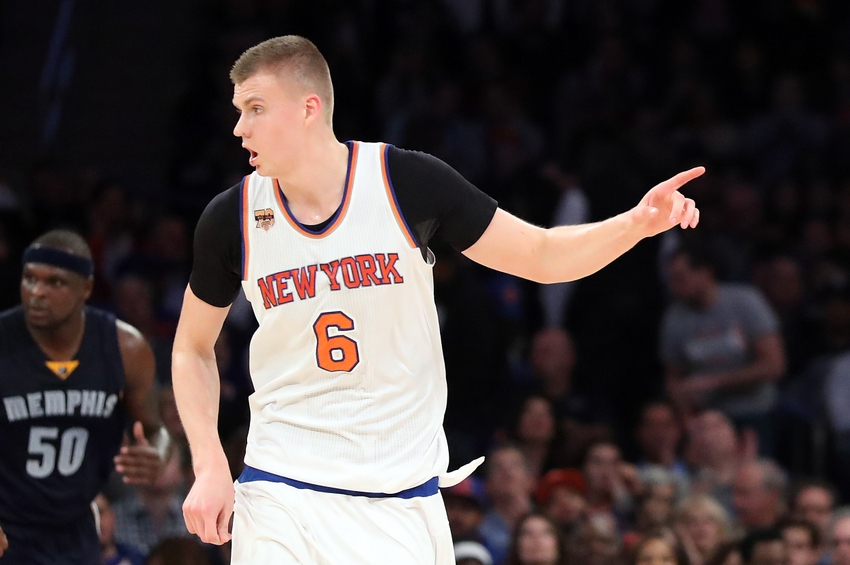 New York Knicks forward Kristaps Porzingis (6) is in my DraftKings Daily picks for today. Mandatory Credit: Anthony Gruppuso-USA TODAY Sports