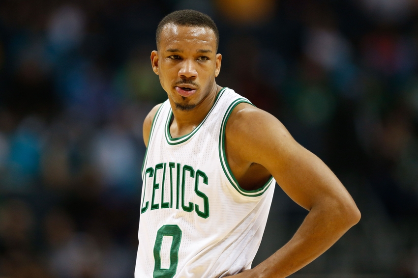Oct 29, 2016; Charlotte, NC, USA; Boston Celtics guard Avery Bradley (0) stands on the court in the game against the Charlotte Hornets at the Spectrum Center. The Celtics defeated the Hornets 104-98. Mandatory Credit: Jeremy Brevard-USA TODAY Sports