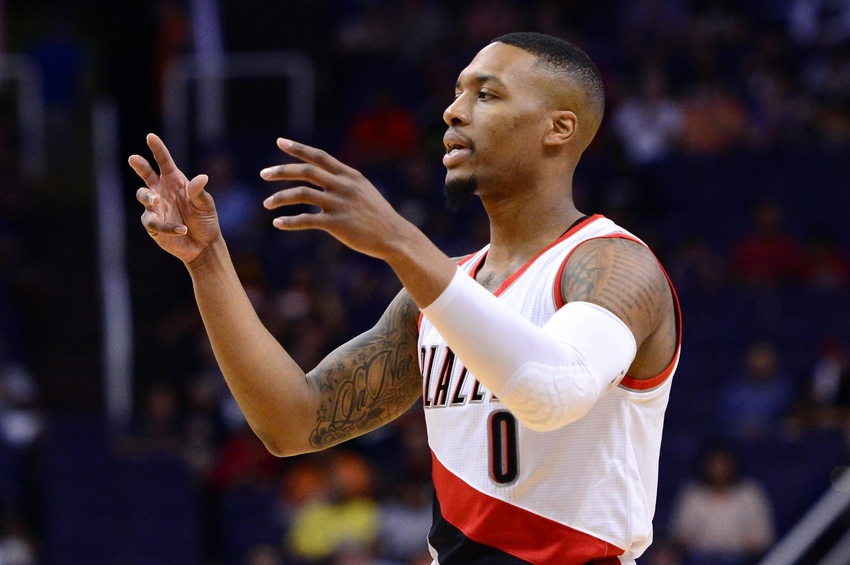 Portland Trail Blazers guard Damian Lillard (0) makes my DraftKings daily picks again today. Mandatory Credit: Jennifer Stewart-USA TODAY Sports