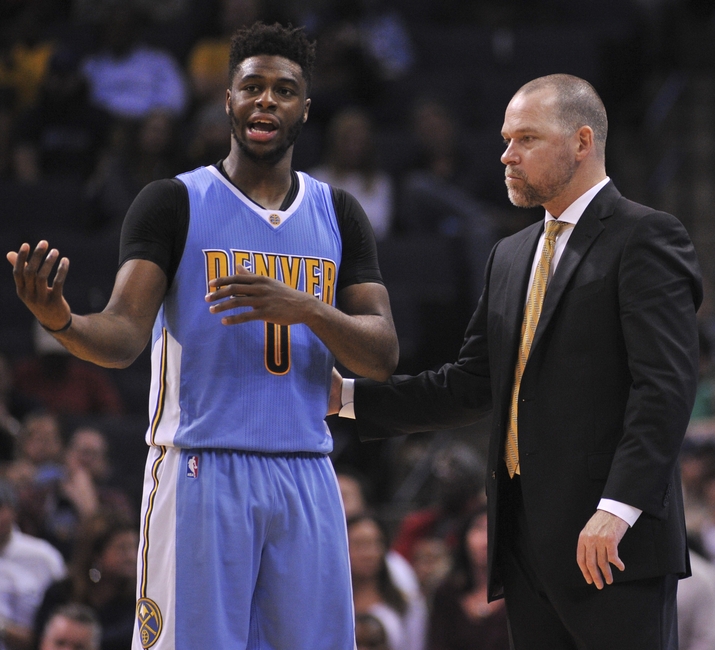 Denver Nuggets guard Emmanuel Mudiay (0) is my PG tonight in my DraftKings daily picks. Mandatory Credit: Justin Ford-USA TODAY Sports