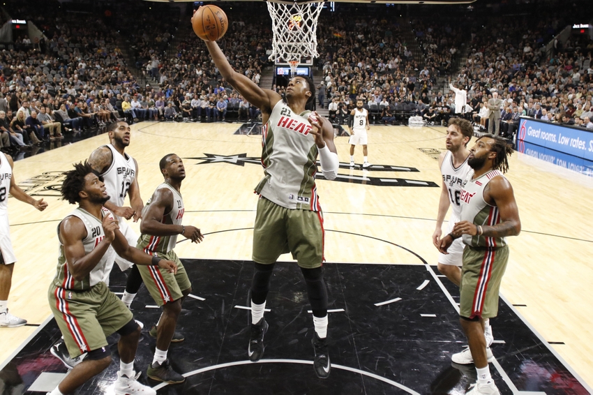 Miami Heat center Hassan Whiteside (21) anchors my DraftKings daily picks lineup tonight. Mandatory Credit: Soobum Im-USA TODAY Sports