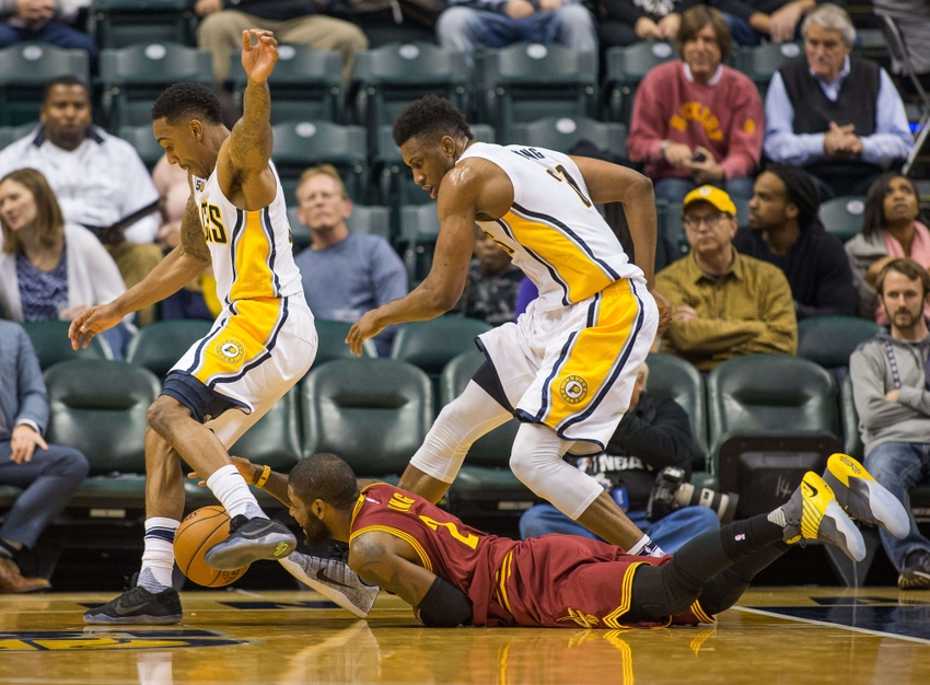 Pacers guard Jeff Teague (44) and forward Thaddeus Young (21) are both in my DraftKings daily picks lineup for today. Mandatory Credit: Trevor Ruszkowski-USA TODAY Sports