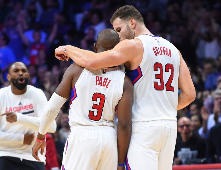 Los Angeles Clippers guard Chris Paul (3) and forward Blake Griffin (32) look to bounce back from a loss as they visit Sacramento in tonight's DraftKings daily picks. Mandatory Credit: Jayne Kamin-Oncea-USA TODAY Sports