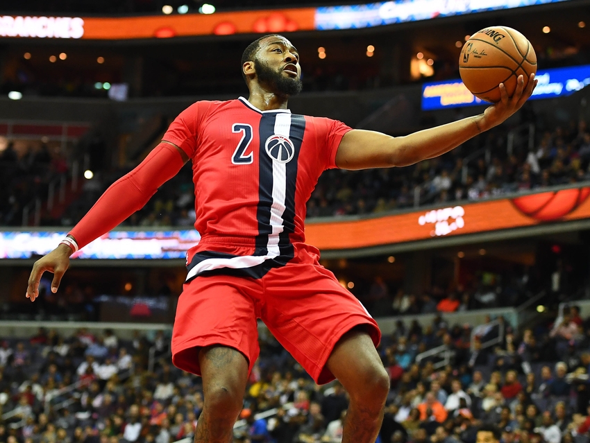 Washington Wizards guard John Wall (2) anchors my FanDuel daily picks lineup for tonight. Mandatory Credit: Brad Mills-USA TODAY Sports