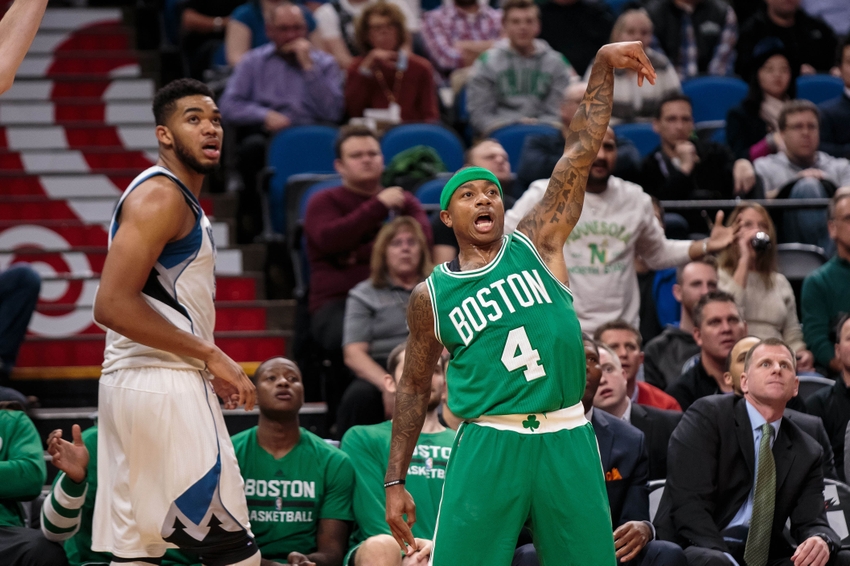 Boston Celtics guard Isaiah Thomas (4) is a good option in these DraftKings daily picks for today. Mandatory Credit: Brad Rempel-USA TODAY Sports