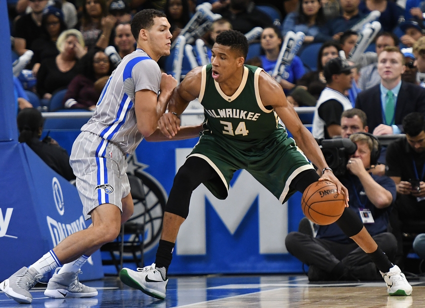 Milwaukee Bucks forward Giannis Antetokounmpo (34) is in my DraftKings daily picks for today. Mandatory Credit: Jonathan Dyer-USA TODAY Sports