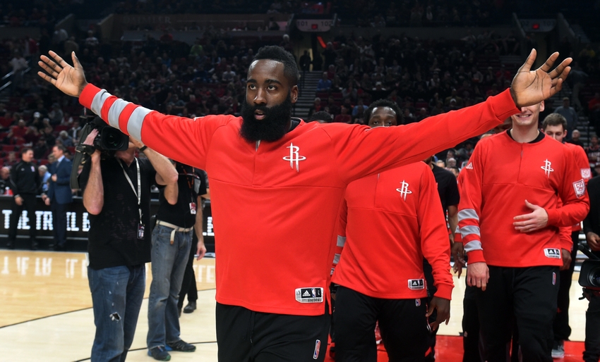 Houston Rockets guard James Harden (13) is in my DraftKings daily picks lineup for today. Mandatory Credit: Steve Dykes-USA TODAY Sports