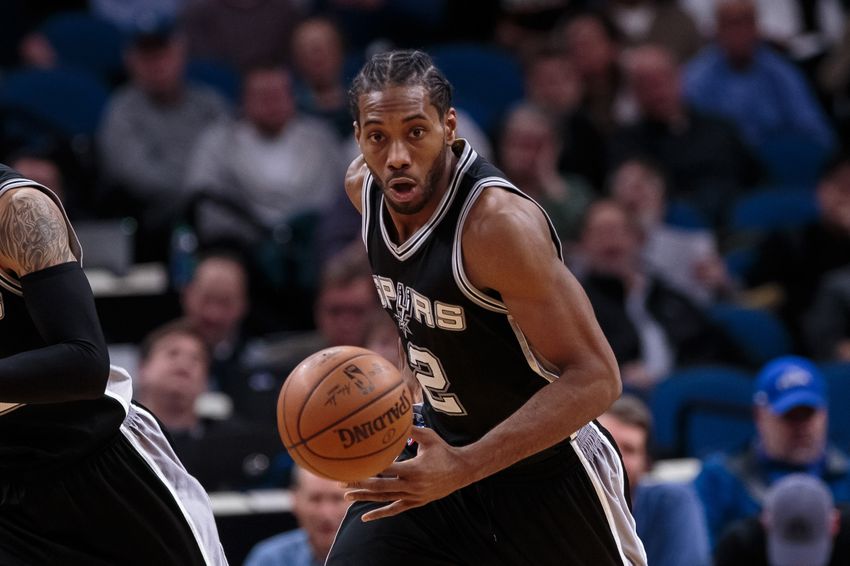 San Antonio Spurs forward Kawhi Leonard (2) makes today's DraftKings daily picks. Mandatory Credit: Brad Rempel-USA TODAY Sports