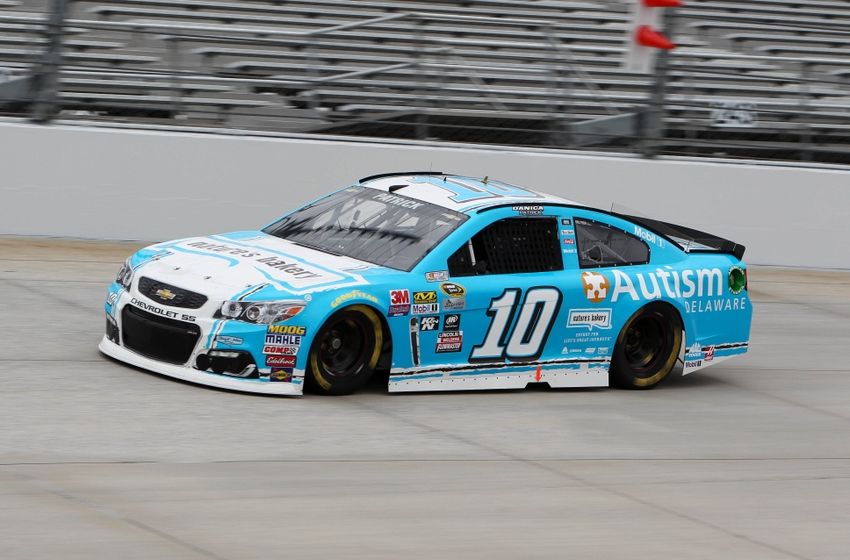 May 13, 2016; Dover, DE, USA; NASCAR Sprint Cup driver Danica Patrick (10) during practice for the AAA 400 Drive For Autism at Dover International Speedway. Mandatory Credit: Matthew O