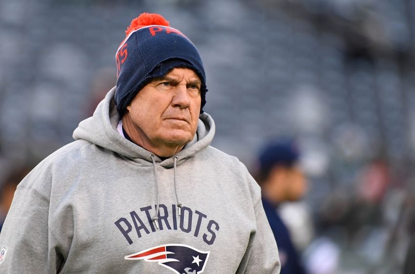 Nov 27, 2016; East Rutherford, NJ, USA; New England Patriots head coach Bill Belichick looks on prior to the game against the New York Jets at MetLife Stadium. Mandatory Credit: Robert Deutsch-USA TODAY Sports