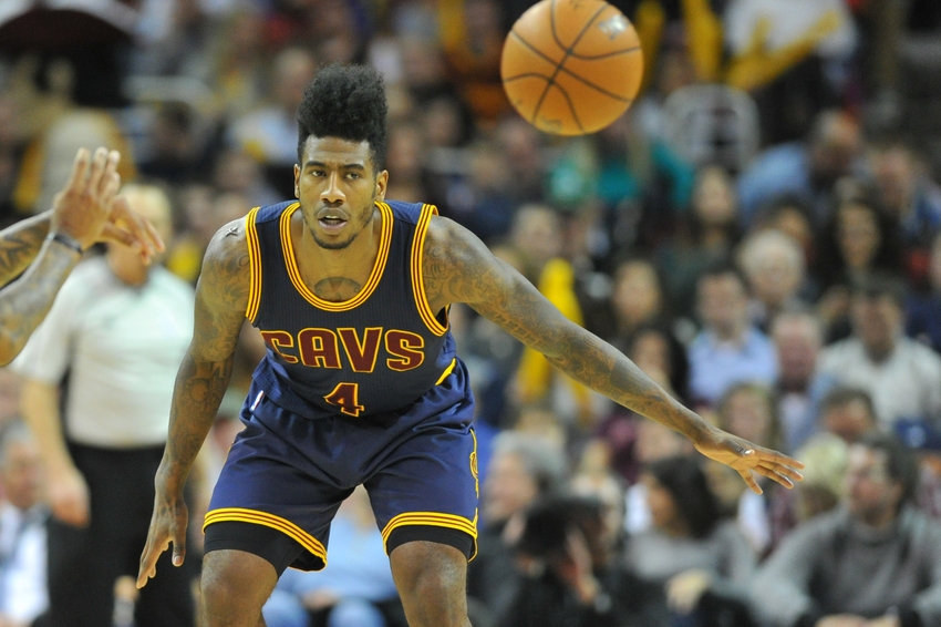 Feb 5, 2016; Cleveland, OH, USA; Cleveland Cavaliers guard Iman Shumpert (4) during the second half at Quicken Loans Arena. The Celtics won 104-103. Mandatory Credit: Ken Blaze-USA TODAY Sports