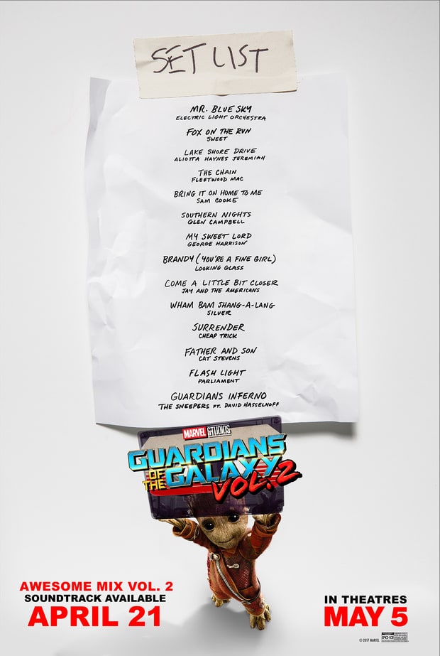 Guardians Of The Galaxy Vol. 2 Soundtrack List Released