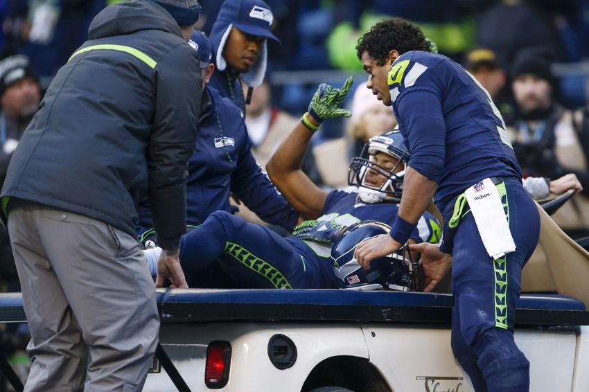 Chandler Catanzaro stares down Seahawks bench after winning field goal Chandler Catanzaro stares down Seahawks bench after winning field goal