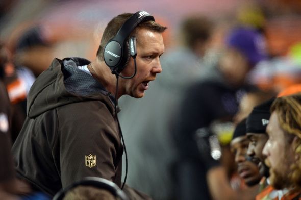 Nov 30, 2015; Cleveland, OH, USA; Cleveland Browns defensive coordinator Jim O'Neil at FirstEnergy Stadium. Mandatory Credit: Ken Blaze-USA TODAY Sports
