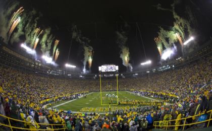 Nov 26, 2015; Green Bay, WI, USA; General view of Lambeau Field prior to the NFL game between the Chicago Bears and Green Bay Packers on Thanksgiving. Mandatory Credit: Jeff Hanisch-USA TODAY Sports