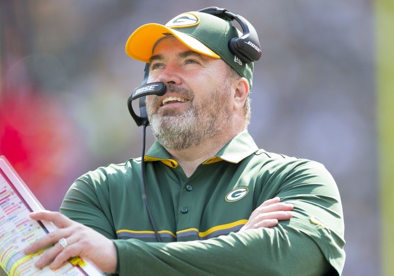 Sep 25, 2016; Green Bay, WI, USA; Green Bay Packers head coach Mike McCarthy looks on during the second quarter against the Detroit Lions at Lambeau Field. Mandatory Credit: Jeff Hanisch-USA TODAY Sports