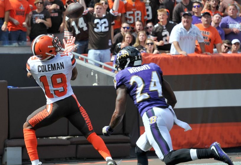 Sep 18, 2016; Cleveland, OH, USA; Cleveland Browns wide receiver <a rel=