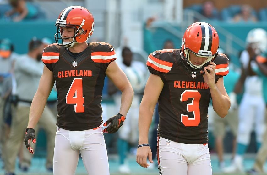 Sep 25, 2016; Miami Gardens, FL, USA; Cleveland Browns kicker <a rel=