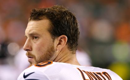 Aug 29, 2015; Cincinnati, OH, USA; Chicago Bears long snapper Rick Lovato (60) against the Cincinnati Bengals in a preseason NFL football game at Paul Brown Stadium. The Bengals won 21-10. Mandatory Credit: Aaron Doster-USA TODAY Sports