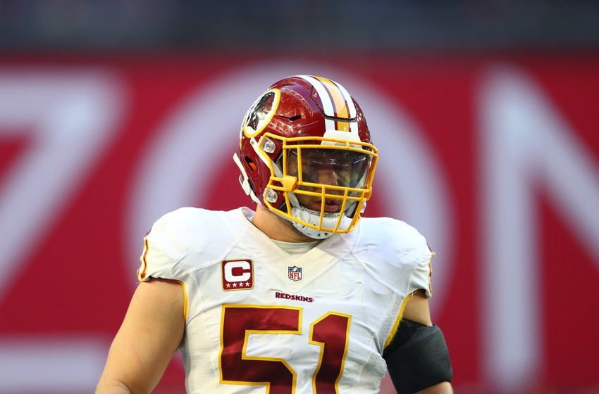 Dec 4, 2016; Glendale, AZ, USA; Washington Redskins linebacker Will Compton (51) against the Arizona Cardinals at University of Phoenix Stadium. The Cardinals defeated the Redskins 31-23. Mandatory Credit: Mark J. Rebilas-USA TODAY Sports