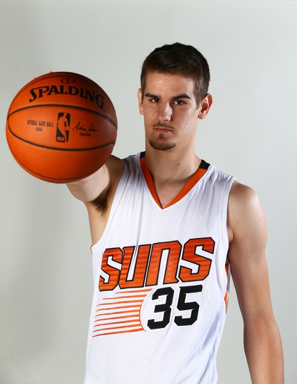 Sep 26, 2016; Phoenix, AZ, USA; Phoenix Suns forward Dragan Bender poses for a portrait during media day at Talking Stick Resort Arena. Mandatory Credit: Mark J. Rebilas-USA TODAY Sports
