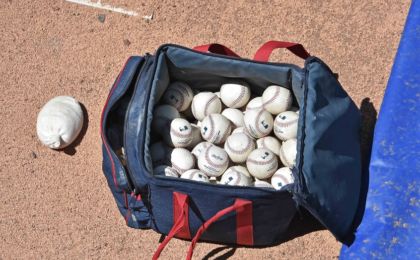 May 4, 2016; Kansas City, MO, USA; A general view of a bag of baseballs in the bullpen prior to a game between the Washington Nationals and the Kansas City Royals at Kauffman Stadium. Mandatory Credit: Peter G. Aiken-USA TODAY Sports
