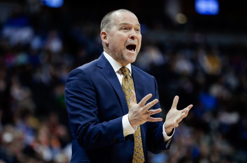 Dec 30, 2016; Denver, CO, USA; Denver Nuggets head coach Michael Malone reacts after a play in the third quarter against the Philadelphia 76ers at the Pepsi Center. The 76ers won 124-122. Mandatory Credit: Isaiah J. Downing-USA TODAY Sports