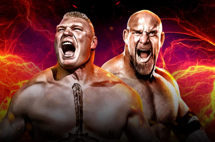 Resultado de imagen para wwe goldberg vs brock lesnar 2016